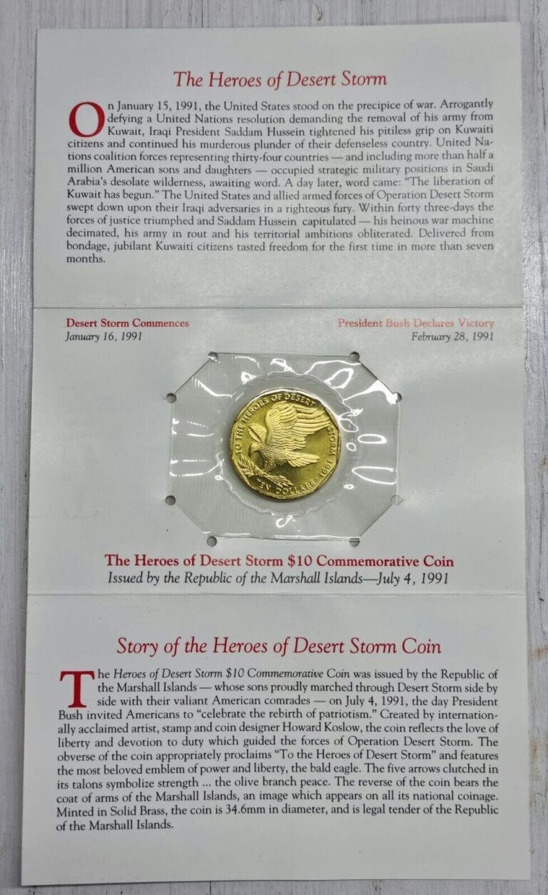 Read more about the article Marshall Islands 10 Dollars Heroes of Desert Storm Commemorative Coin #52727