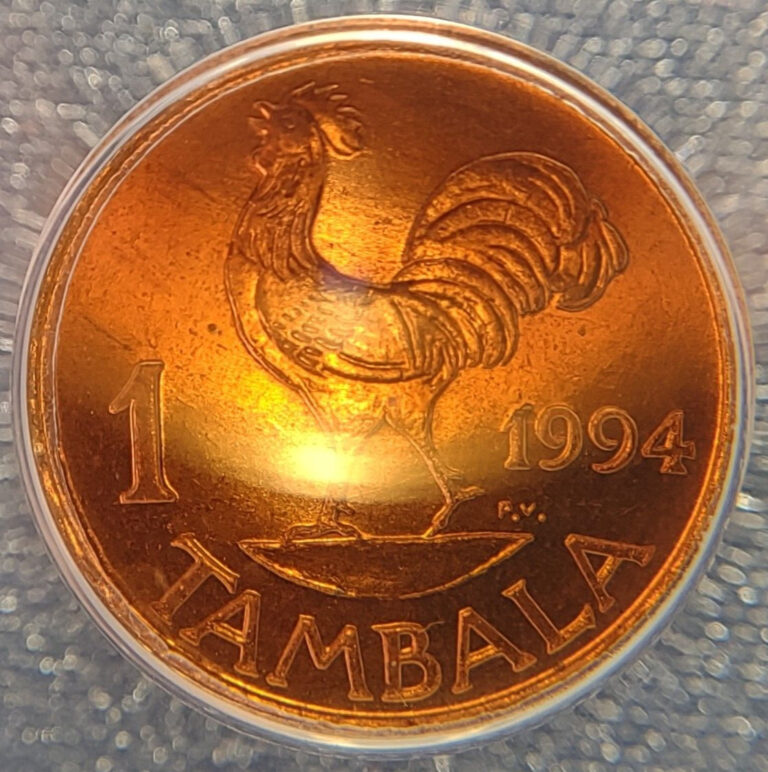 Read more about the article 1994 Malawi Tambala KM# 7.2a ANACS MS 64 Very Beautiful and Rarely Graded