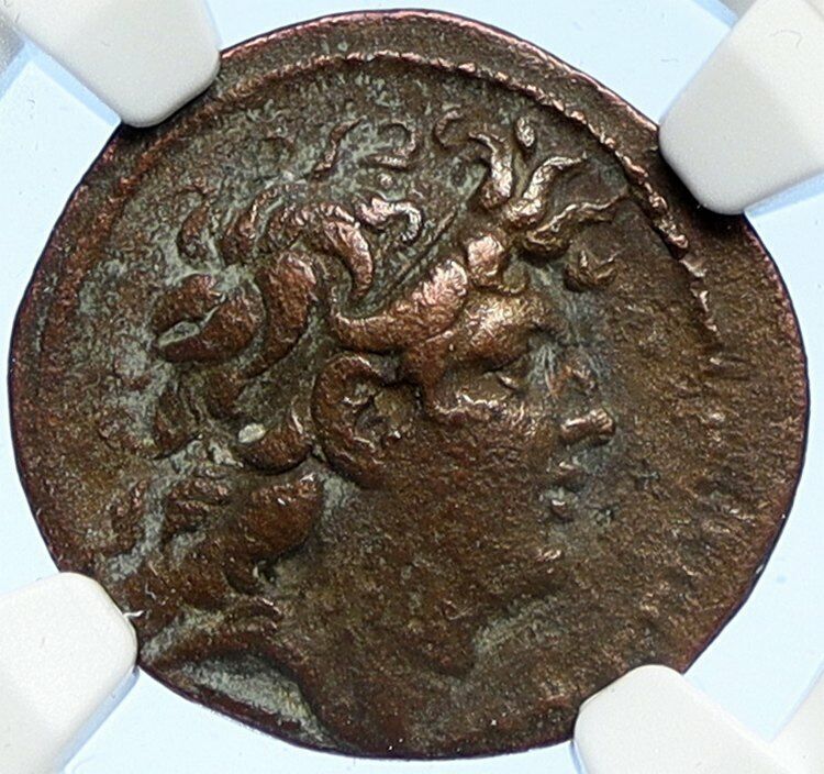 Read more about the article TRYPHON 148BC Authentic Ancient SELEUKID Greek Coin MACEDONIA HELMET NGC i106715