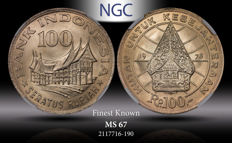 Read more about the article 1978 INDONESIA 100 RUPIAH FORESTRY FOR PROSPERITY NGC MS 67 UNC FINEST KNOWN