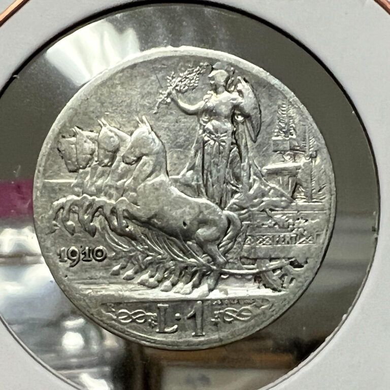 Read more about the article 1910  ITALY SILVER ONE LIRE BETTER COIN