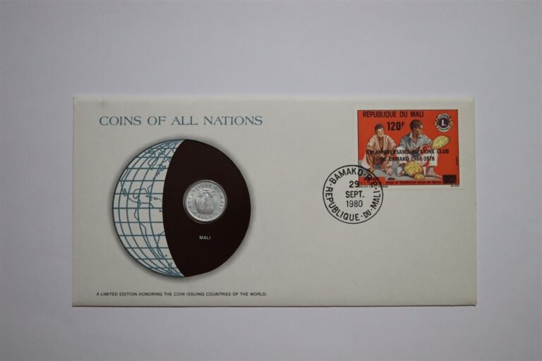 Read more about the article 🧭 MALI 5 FRANCS MALIENS 1961 COIN COVER B53 #369