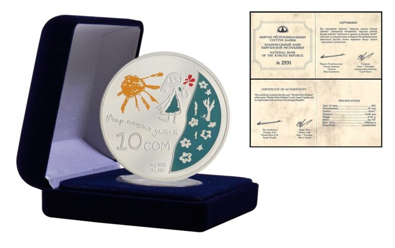 Read more about the article Kyrgyzstan 10 Som Silver  2011  KM #49  Mint  Commemorative  In Box
