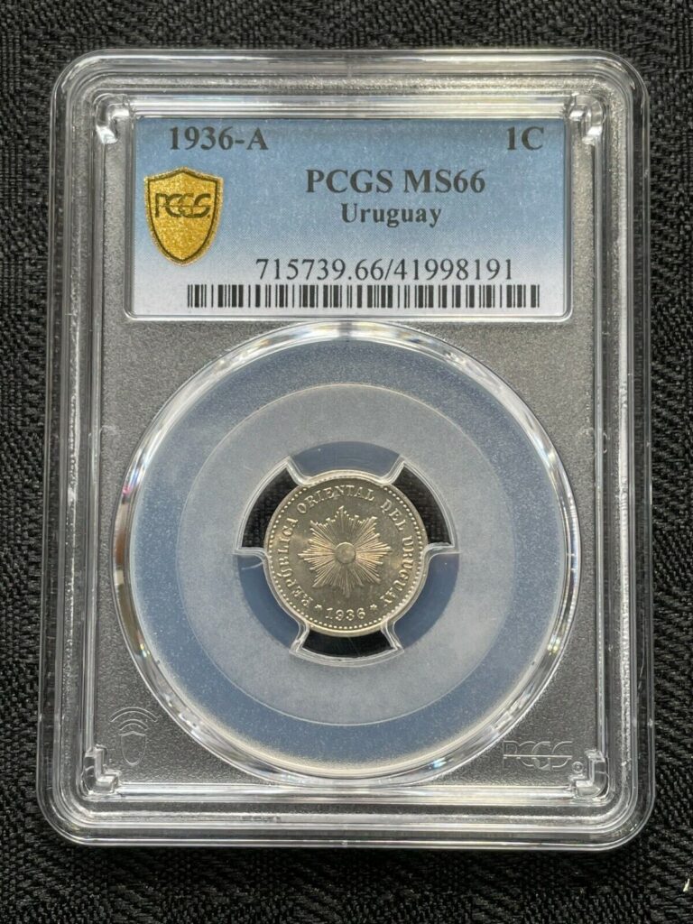 Read more about the article 1936-A Uruguay 1 Centesimo PCGS MS66 (4 Available) (1 Coin Only!)