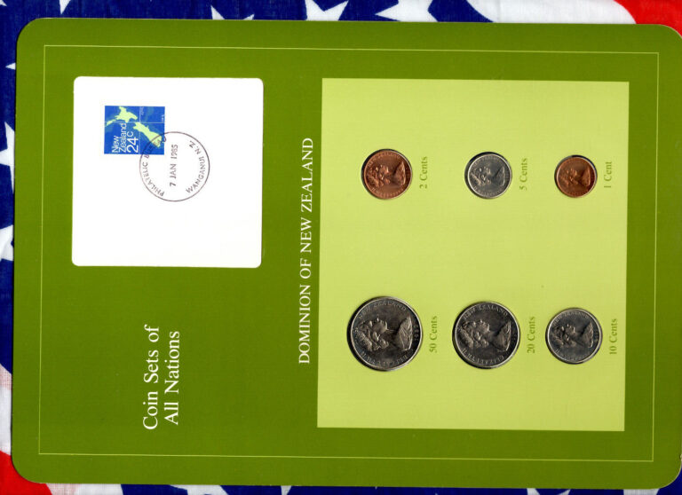 Read more about the article Coin Sets of All Nations New Zealand UNC w/Card All 1982 but 1 cent 1983