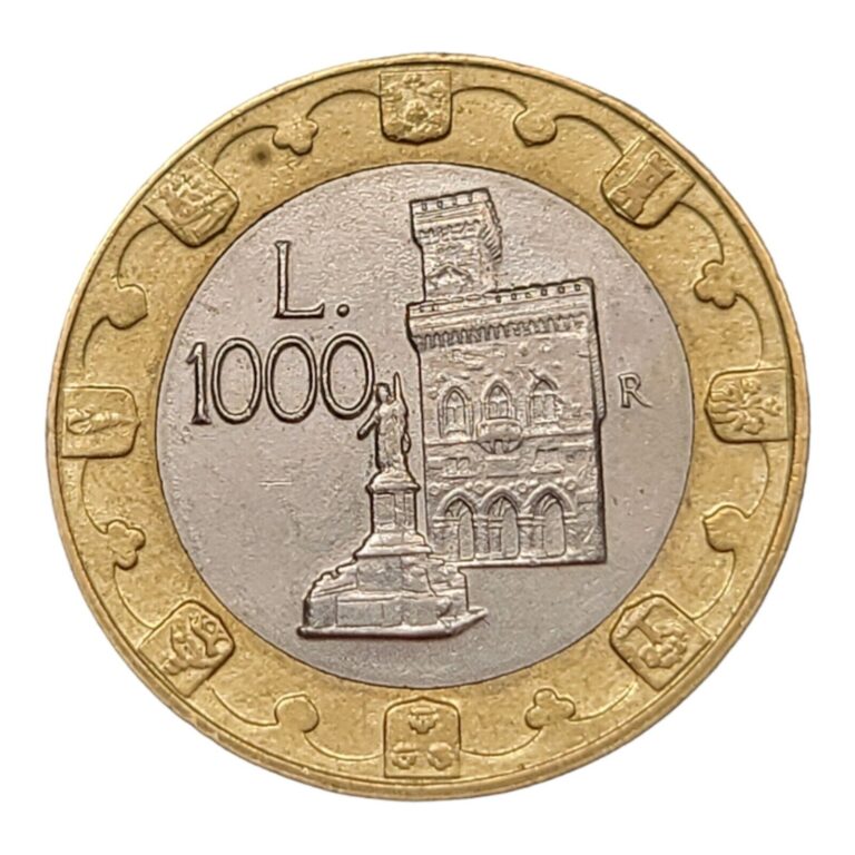Read more about the article 1997 San Marino 1000 Lire Bi-Metallic