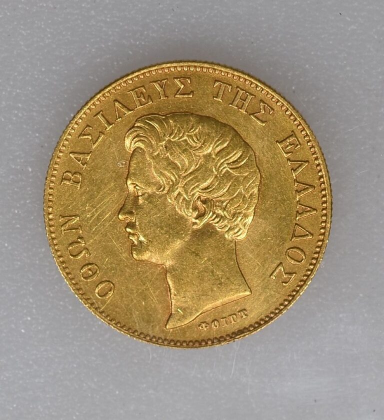 Read more about the article 1833 Greece 20 Drachmai Old Gold Coin Great Detail