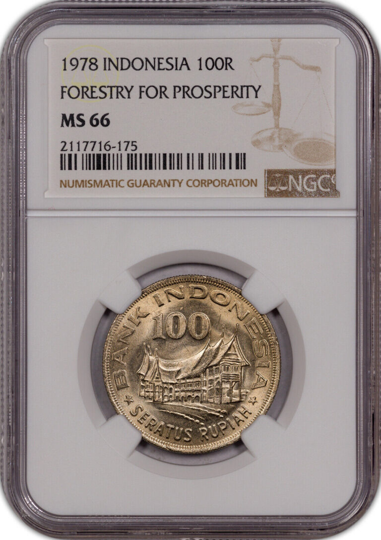 Read more about the article 1978 INDONESIA 100 RUPIAH FORESTRY FOR PROSPERITY UNC NGC MS 66 VERY HIGH GRADE