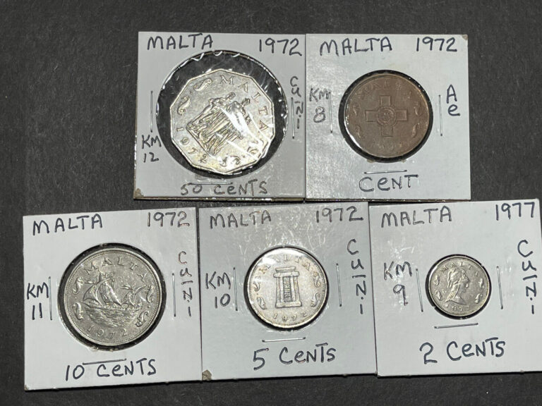 Read more about the article Assorted Malta 5 Coins Lot