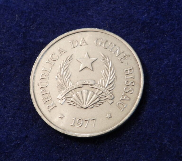 Read more about the article 1977 Guinea-Bissau 5 Pesos – Beautiful Coin – See Pictures