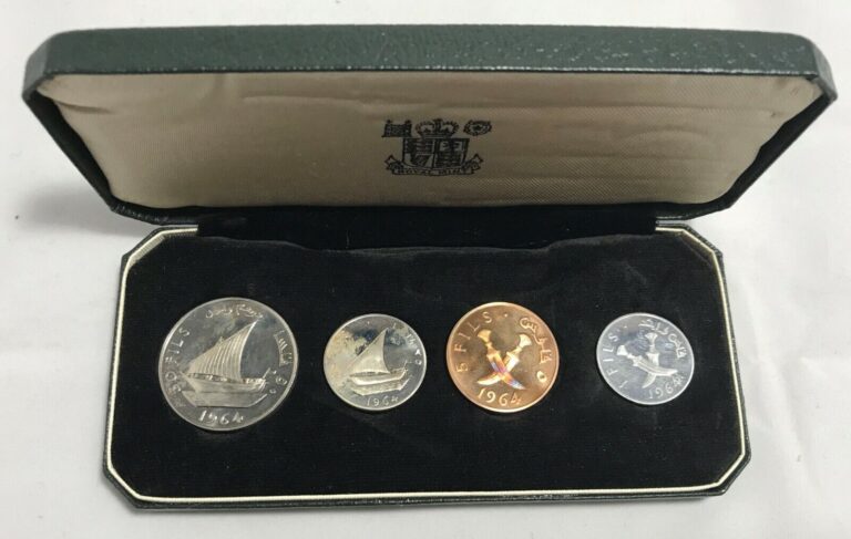 Read more about the article 1964 South Arabia 4 Piece Proof Set. OGP