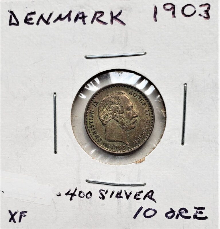 Read more about the article 1903 Denmark Silver 10 Ore coin  XF