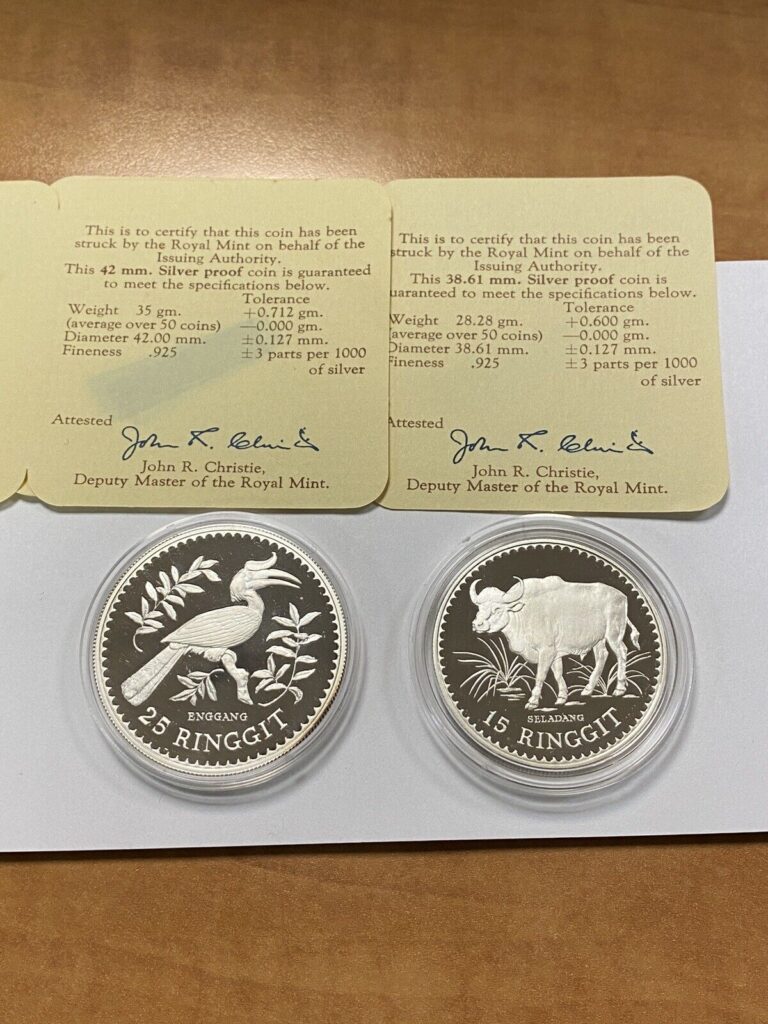 Read more about the article Malaysia  1976  25 and 15 Ringgit Silver Proof Coins