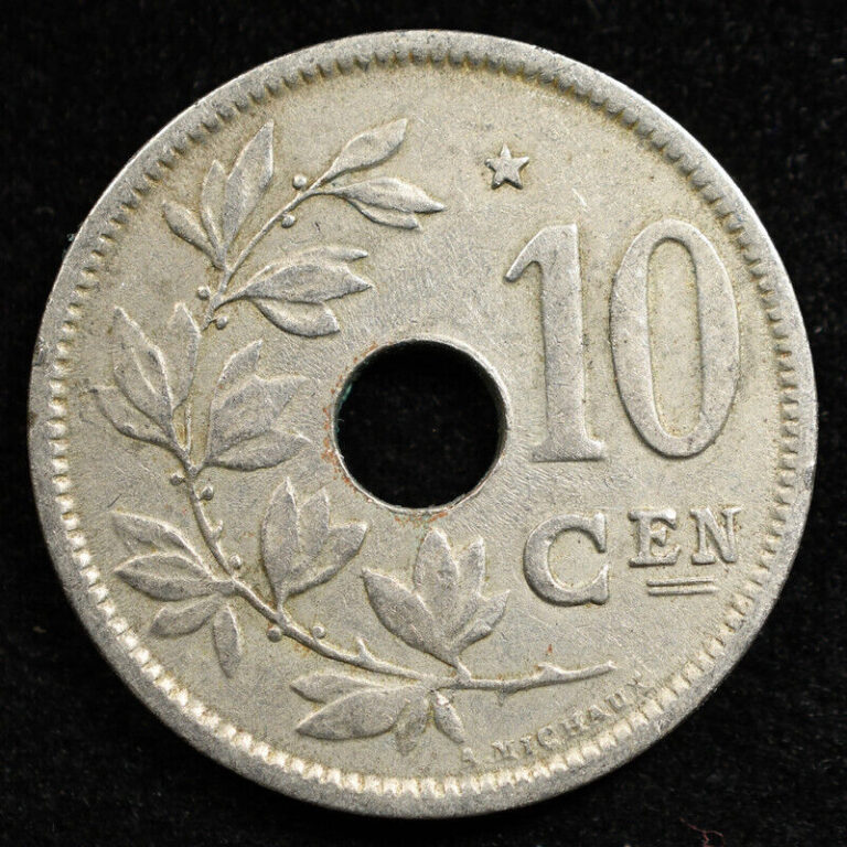 Read more about the article Belgium 10 Centimes 1930  Coin  Km# 86  Leaves  Inv#D725