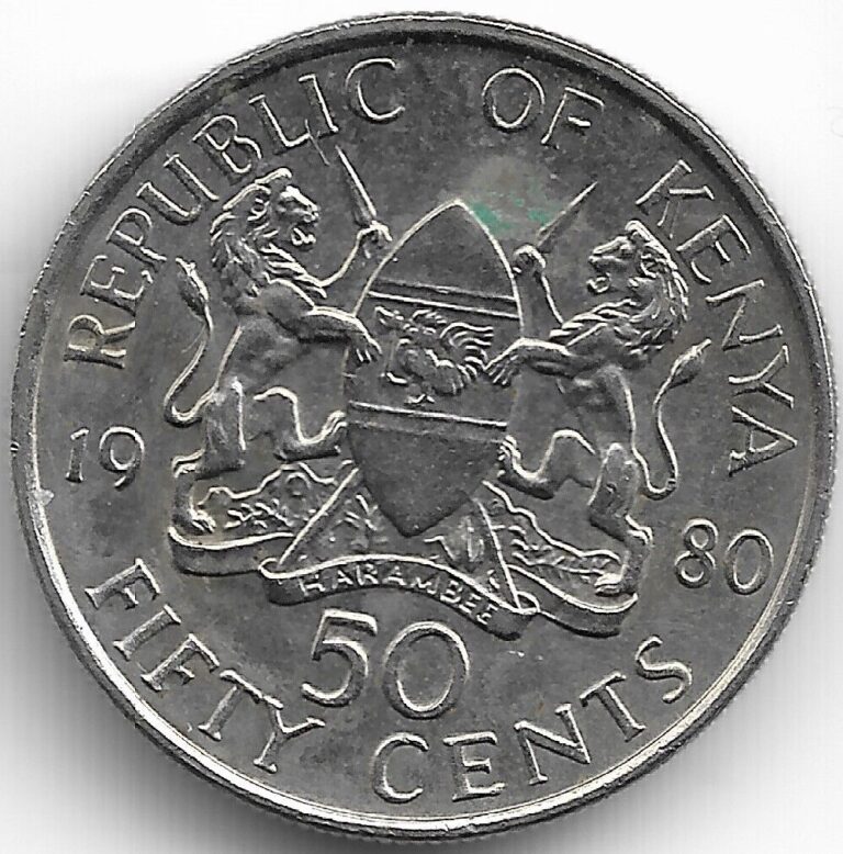 Read more about the article Kenya 50 Cents 1980 KM# 19