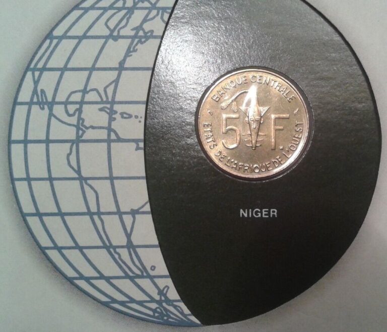 Read more about the article Niger Envelope w/  5 Franc coin and stamp 1983