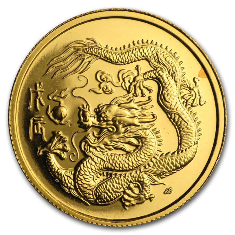 Read more about the article 1988 Singapore 1/10 oz Proof Gold 10 Singold Year of the Dragon – SKU#56793
