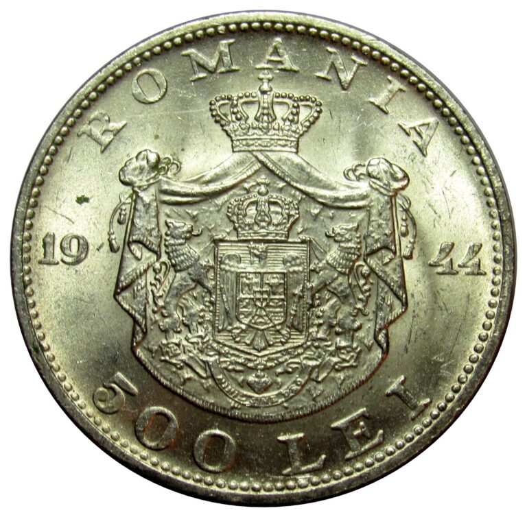 Read more about the article Romania 500 lei silver coin 1944 KM#65 Mihai King