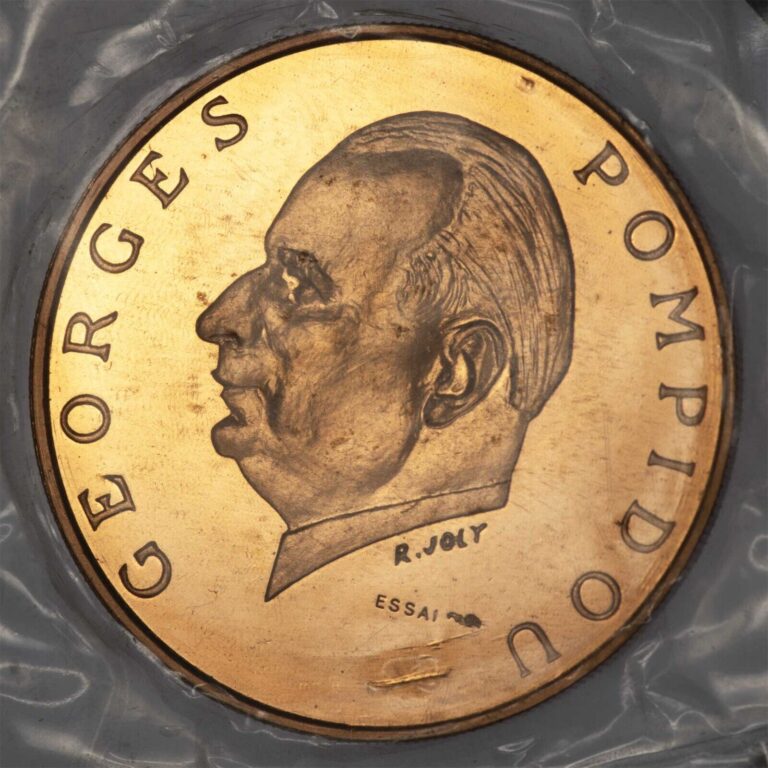 Read more about the article Gabon 5000 Francs 1971 pattern coin Georges Pompidou Coin UNC Sealed Mdp Km#E5