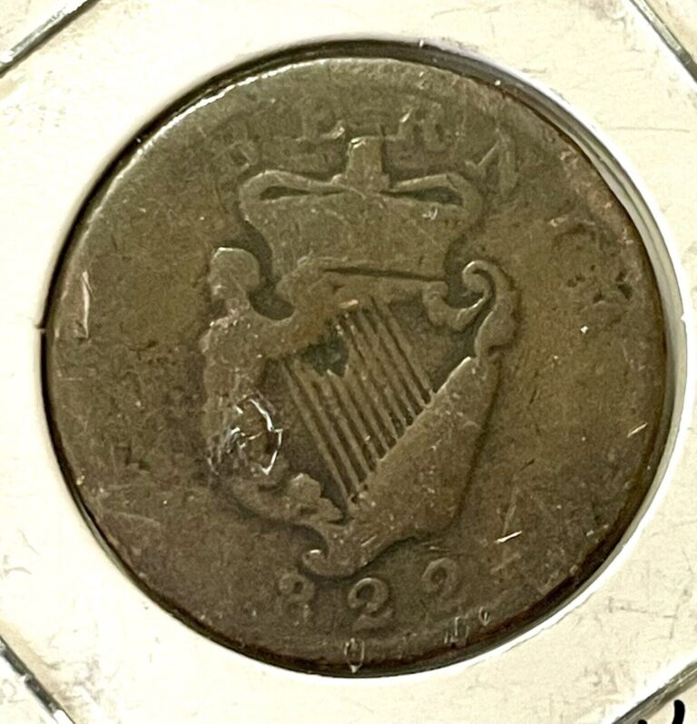 Read more about the article 1822 IRELAND 🇮🇪 HALF PENNY Copper Coin  King George IV  Rare  Authentic  Old!