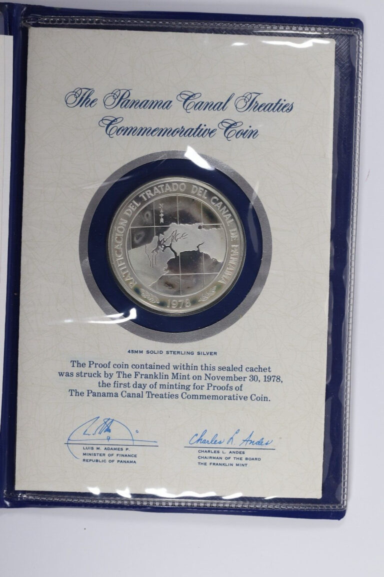 Read more about the article 1978 Panama Canal Treaties Commemorative Sterling Silver Coin 10 Balboas