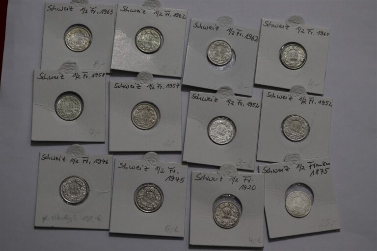 Read more about the article 🧭 🇨🇭 SWITZERLAND 1/2 FRANC SILVER COLLECTION SINCE 1875 B56 #90