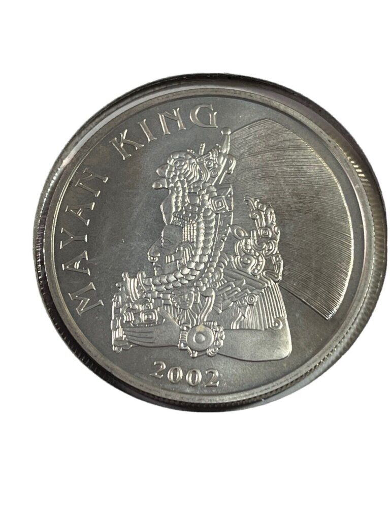 Read more about the article 2002 Belize $1 Mayan King Large Silver Coin