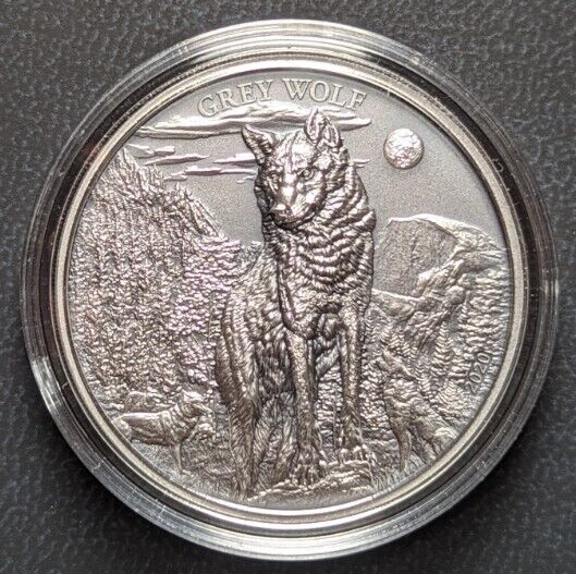 Read more about the article 2020 Palau Grey Wolf – 1 Oz .999 Silver Coin! #207/ #207/999