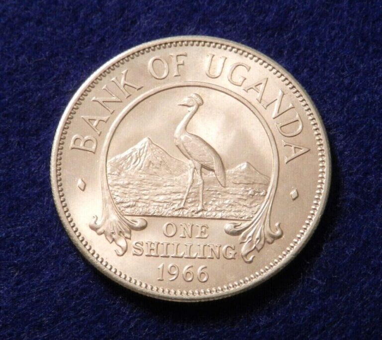 Read more about the article 1966 Uganda Shilling – Beautiful Uncirculated Crowned Crane Coin – See Pictures