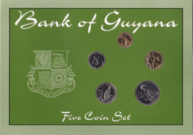 Read more about the article Set of Guyana 5 coins 1976-1980