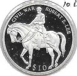 Read more about the article WORLD COINS – LIBERIA – 2000 – 10 DOLLARS – .999 SILVER – PR. UNC. ROBT. E. LEE