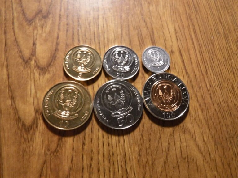 Read more about the article RWANDA 6 COIN SET 1  5  10  20  50  100  Francs 2003 – 2011 UNCIRULATED COINS