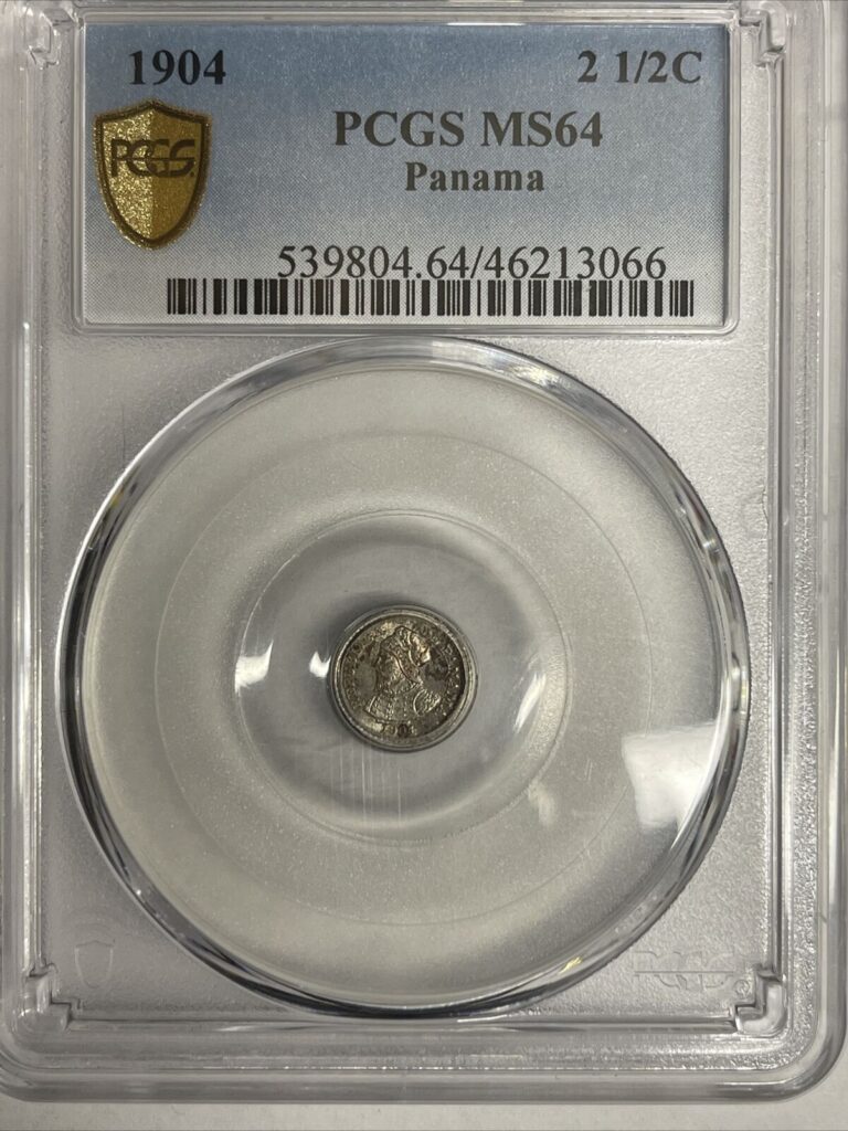 Read more about the article Panama 1904 2 1/2 Centesimos 2.5 PCGS MS 64 “The Pill”