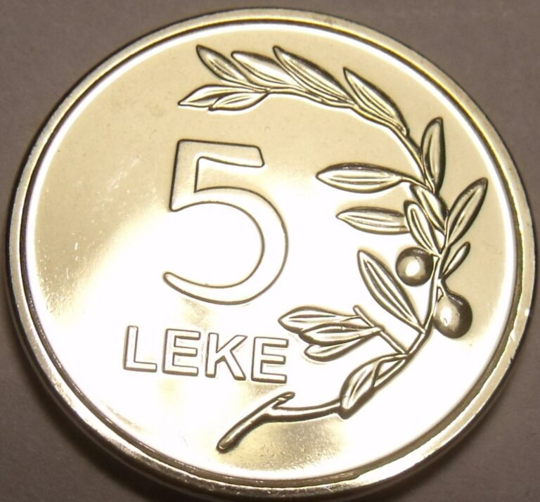 Read more about the article Gem Unc Albania 2011 5 Leke~Olive Branch With Olives Growing~Free Shipping