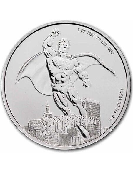 Read more about the article 2023 Samoa 1 oz Silver DC Comics Superman BU coin in capsule