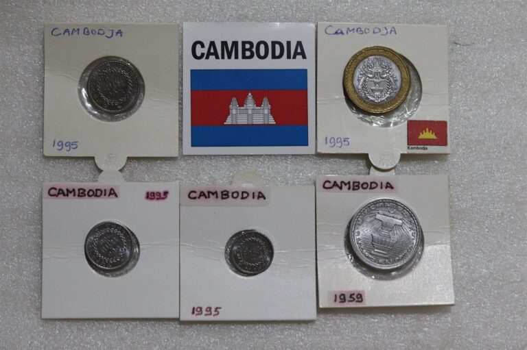 Read more about the article CAMBODIA – 5 OLD COINS HIGH GRADE B49 #1244