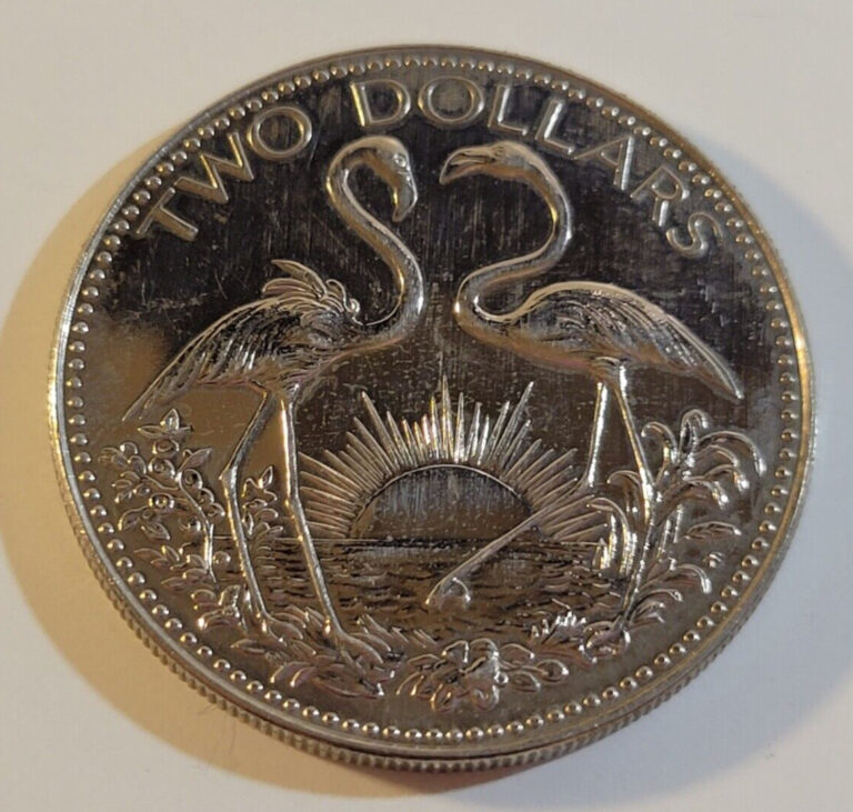 Read more about the article RARE LOW Mintage = Only 1 067 in Cu-Ni Bahamas 1978 $2 Flamingo UNC Two Dollars