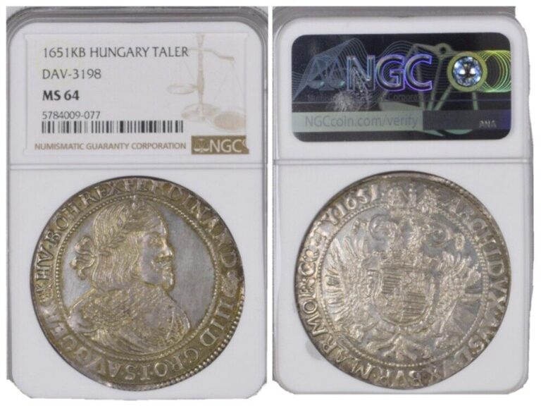 Read more about the article 1651-KB Hungary Taler NGC MS-64