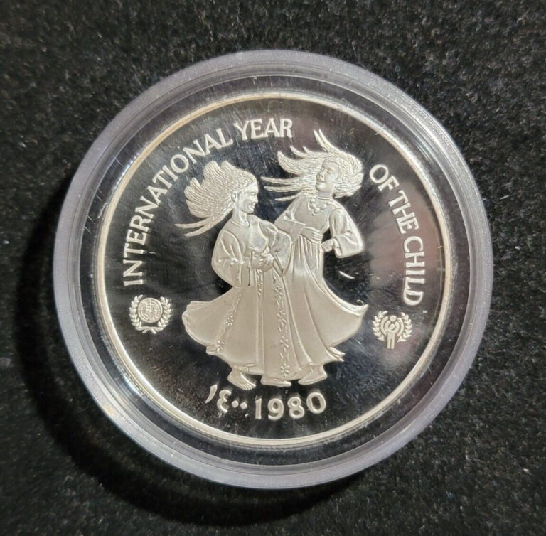 Read more about the article 1980 United Arab Emirates Silver Proof Coin The Year of the Child 50 Dirhams