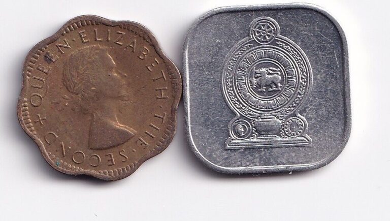 Read more about the article Lot of 2 Ceylon (Sri Lanka) coins  2 and 5 cents  1955- 1978