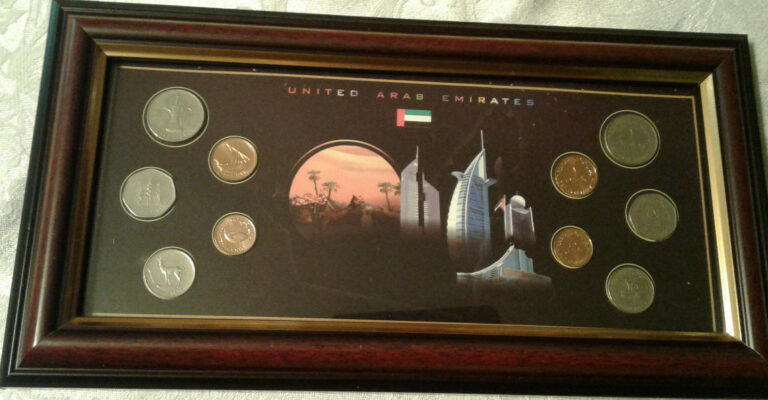 Read more about the article 10 Coin Collection United Arab Emirates Framed Display U.A.E 50 Fils 2007 1428