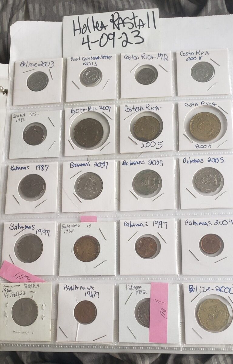 Read more about the article Carribean / Panama Coins + Belize + Costa Rica + Aruba + Bahamas – Misc Years