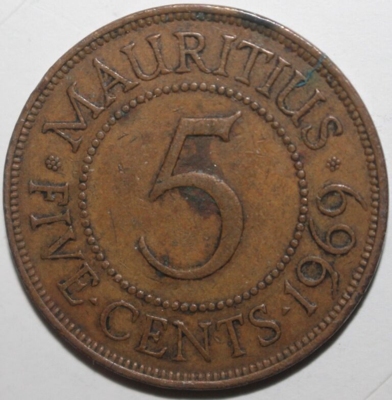 Read more about the article Mauritius 5 Cents Coin 1969 KM# 34 Queen Elizabeth II Five