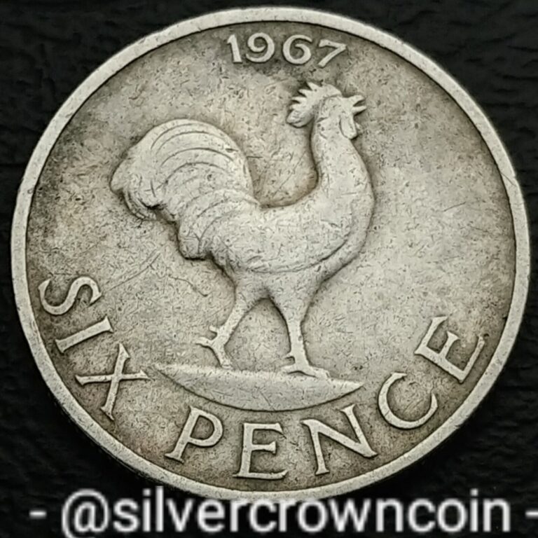 Read more about the article Malawi 6 Pence 1967. KM#1. Six Cents coin. Rooster. Birds. Sixpence.