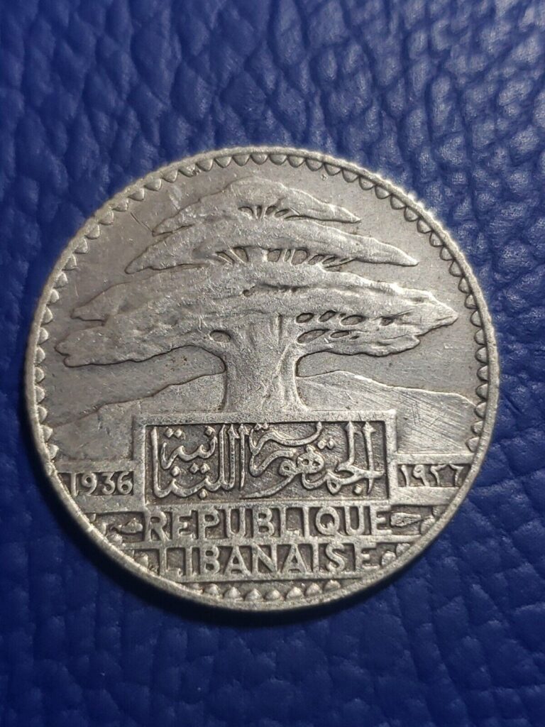 Read more about the article Lebanon Liban 25 Piastres 1936 silver .690 KM#7