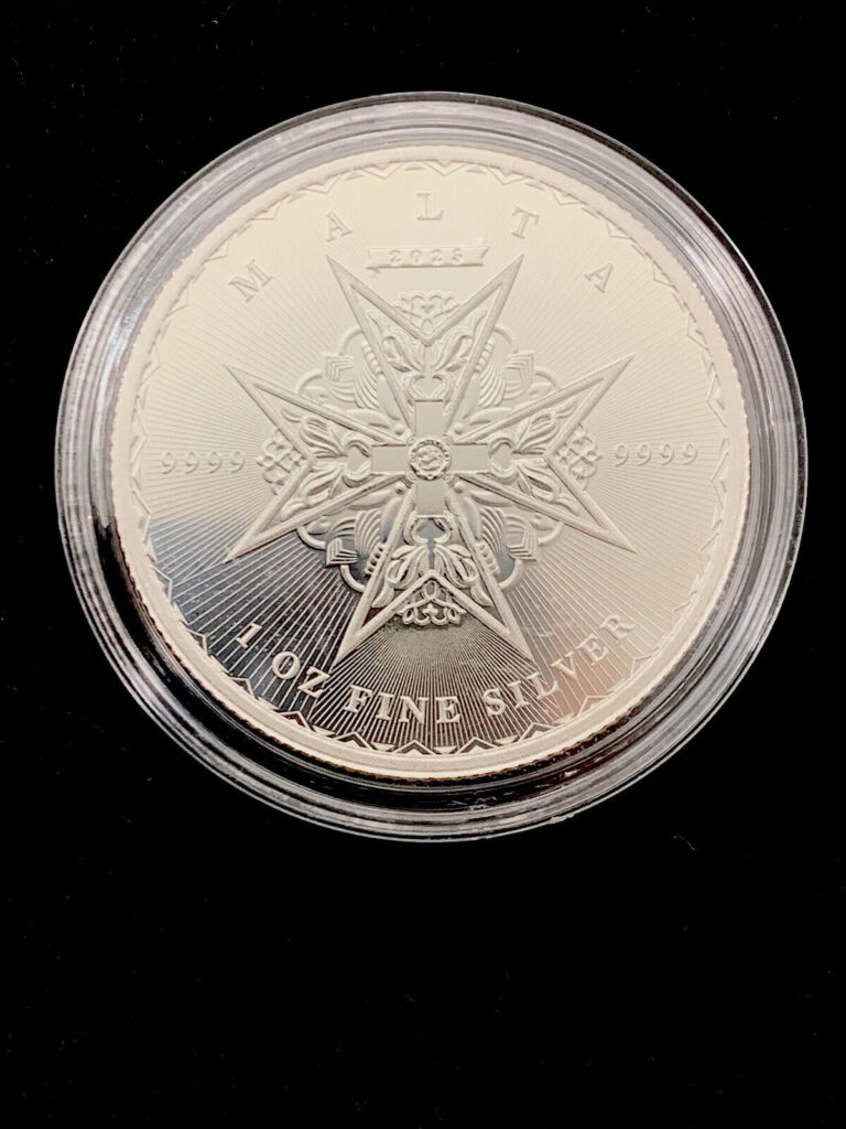 Read more about the article 2023 Malta 1 oz Silver Maltese Cross 5 euro BU .9999 FS