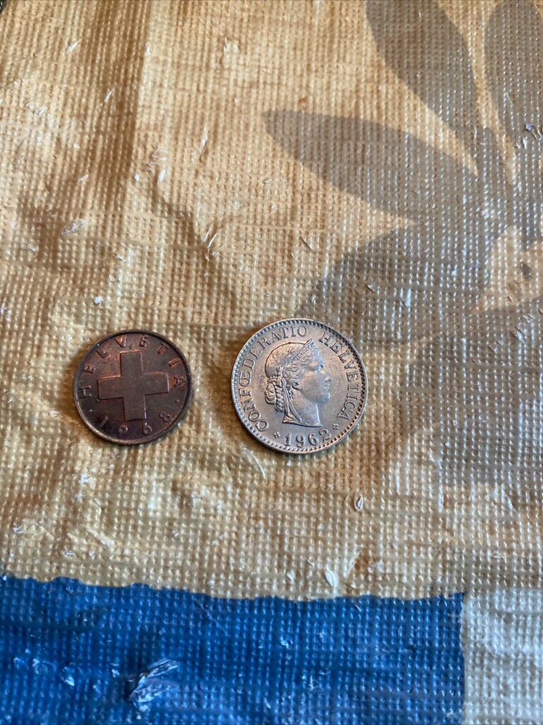 Read more about the article Switzerland 1968 Rappen  1962 10 Rappen- 2 Coins