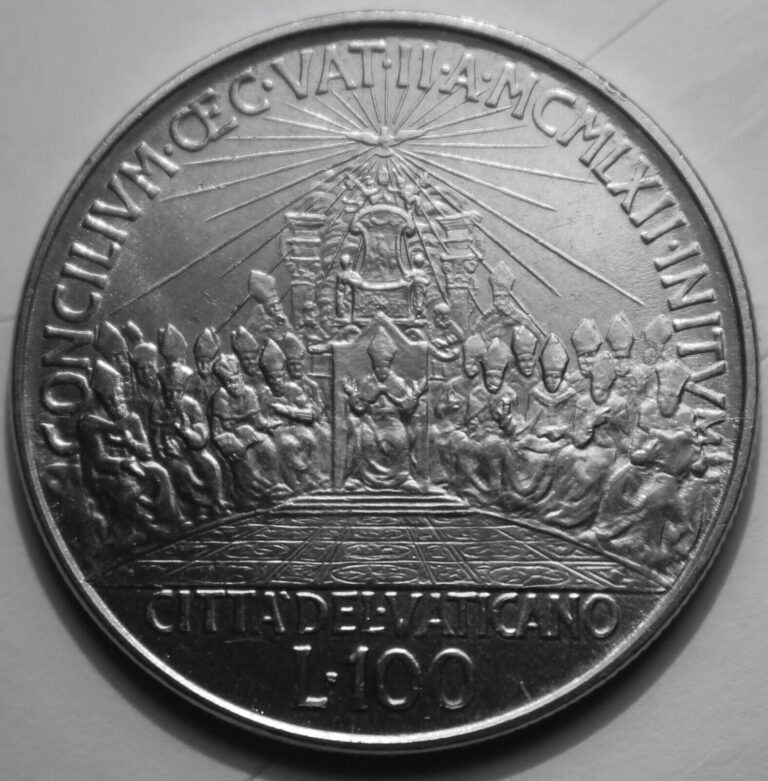 Read more about the article Vatican City 100 Lire Coin 1962 KM# 73 Second Vatican Council John XXIII Hundred