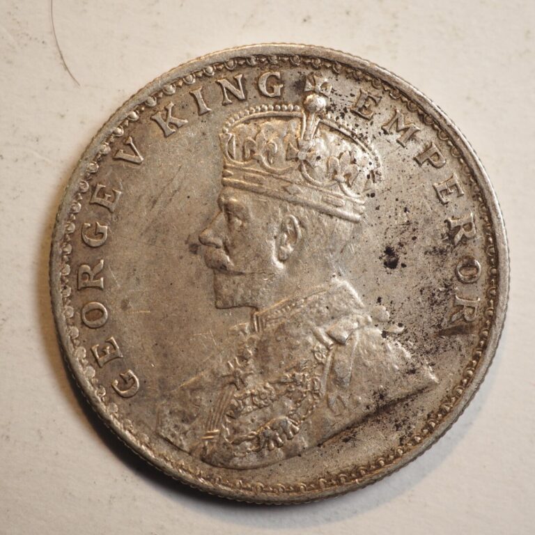 Read more about the article India 1917 1 One Rupee Silver Coin  FREE SHIPPING A3320