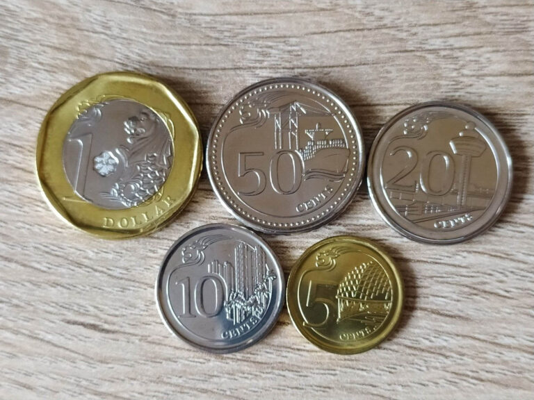 Read more about the article Singapore set of 5 coins 1 dollar 50+20+10+5 cents 2013